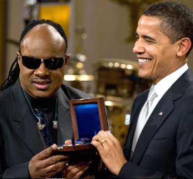 Stevie Wonder President Obama Gershwin prize